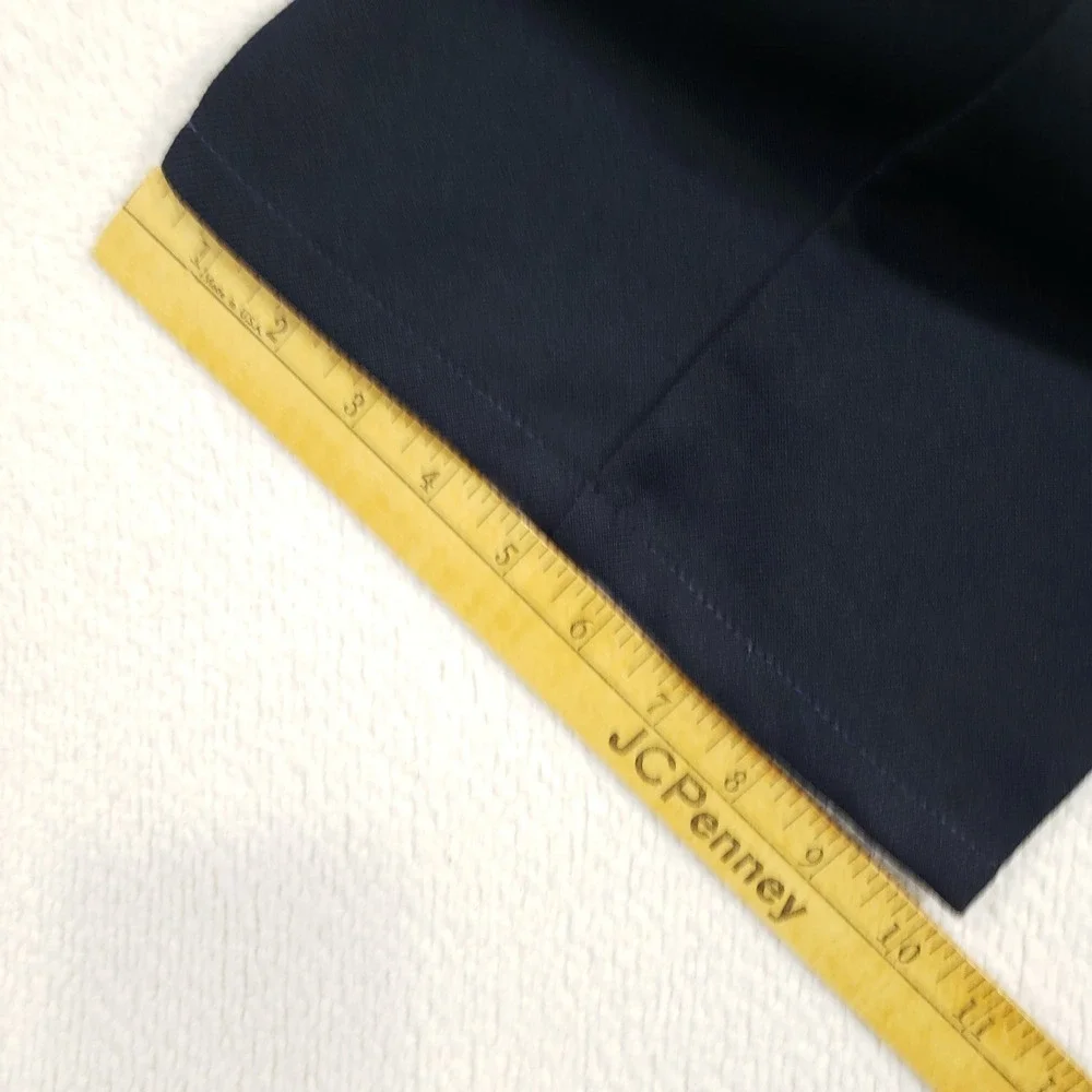 Vintage 70's Levi's 517 Boot Cut Pants Men W38 L30 Navy Blue Polyester Sta-Prest